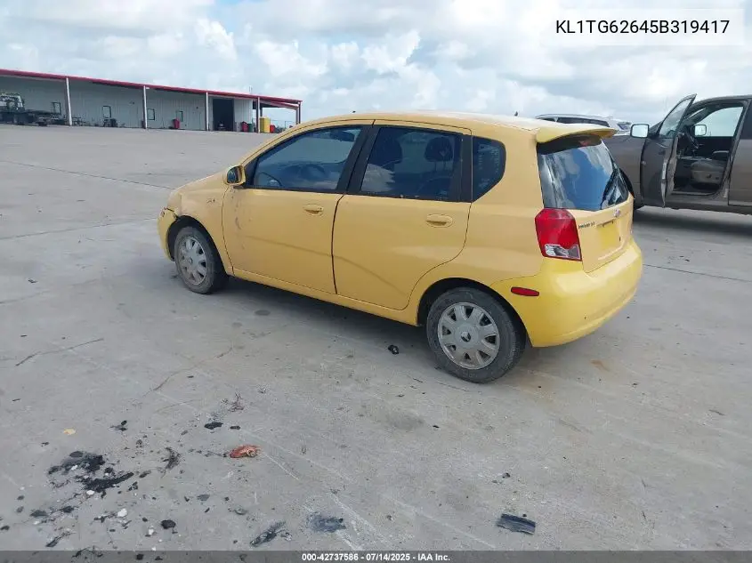 2005 Chevrolet Aveo Lt VIN: KL1TG62645B319417 Lot: 42737586