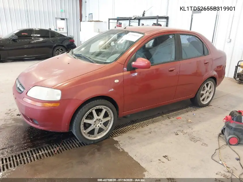 2005 Chevrolet Aveo Ls VIN: KL1TD52655B319901 Lot: 42750039