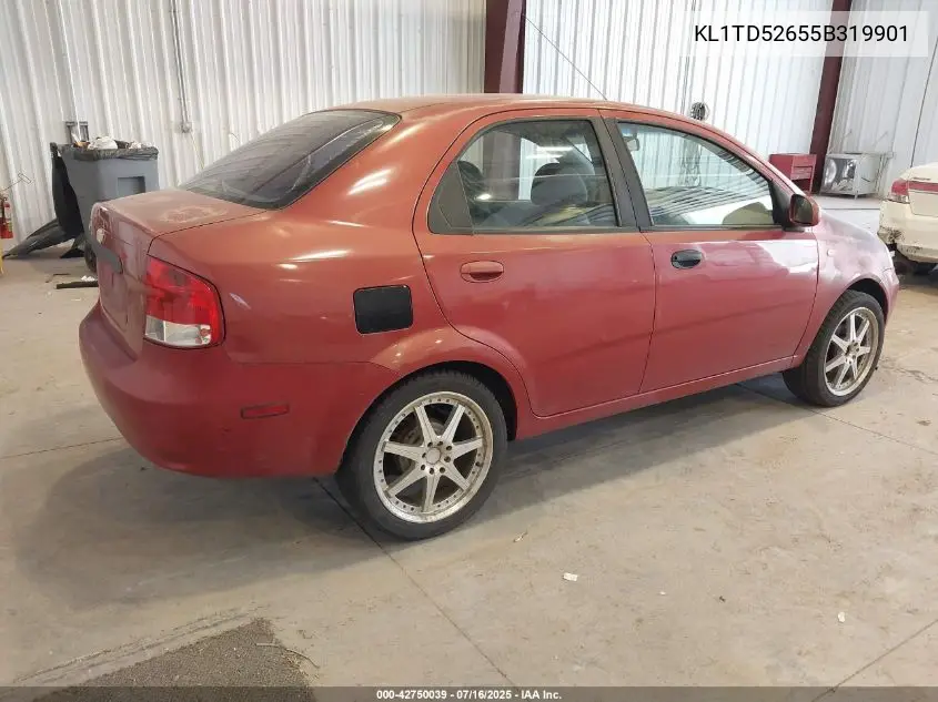2005 Chevrolet Aveo Ls VIN: KL1TD52655B319901 Lot: 42750039