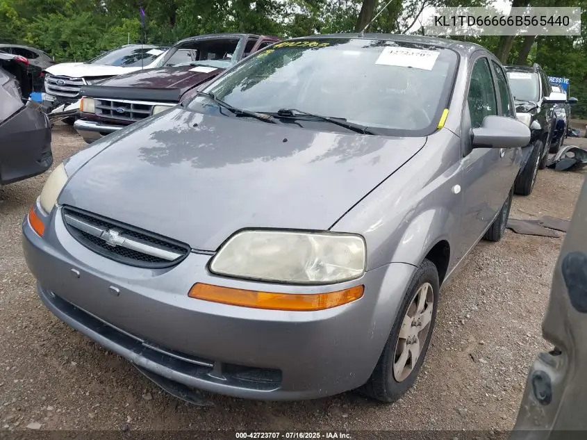 2006 Chevrolet Aveo Ls VIN: KL1TD66666B565440 Lot: 42723707