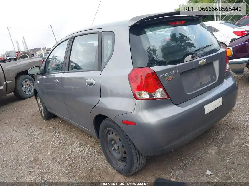 2006 Chevrolet Aveo Ls VIN: KL1TD66666B565440 Lot: 42723707