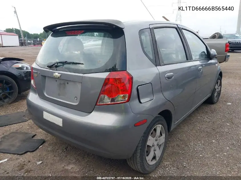 2006 Chevrolet Aveo Ls VIN: KL1TD66666B565440 Lot: 42723707