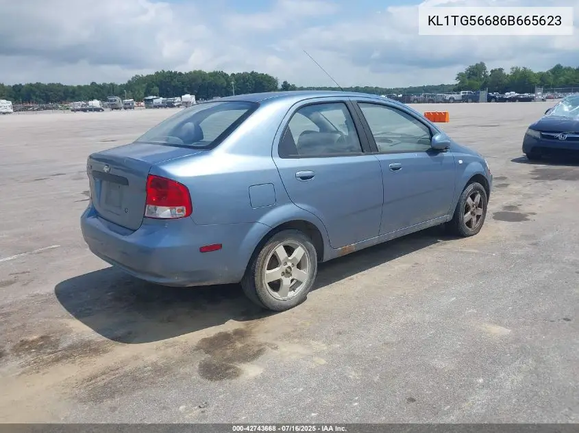 2006 Chevrolet Aveo Lt VIN: KL1TG56686B665623 Lot: 42743668