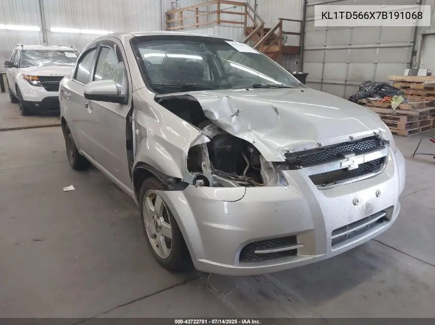 2007 Chevrolet Aveo Ls VIN: KL1TD566X7B191068 Lot: 42722781