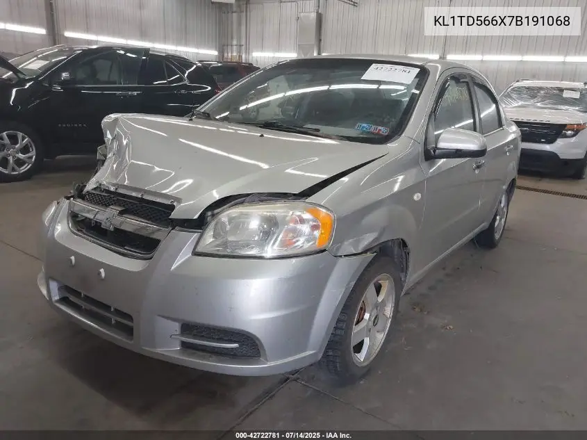 2007 Chevrolet Aveo Ls VIN: KL1TD566X7B191068 Lot: 42722781