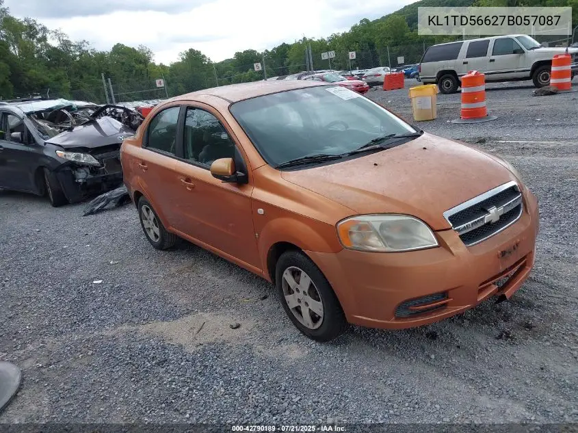 2007 Chevrolet Aveo Ls VIN: KL1TD56627B057087 Lot: 42790189