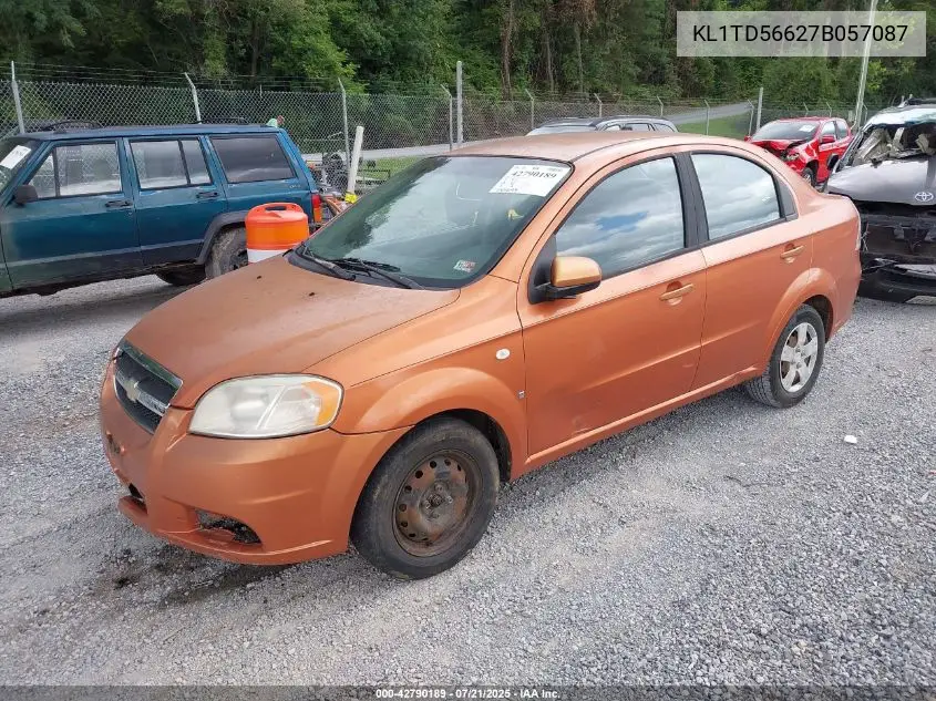 2007 Chevrolet Aveo Ls VIN: KL1TD56627B057087 Lot: 42790189