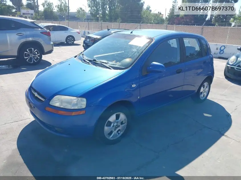 2007 Chevrolet Aveo 5 Ls VIN: KL1TD66607B697370 Lot: 42792983
