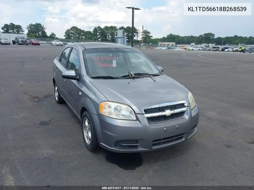 2008 Chevrolet Aveo Ls VIN: KL1TD56618B268539 Lot: 42731517