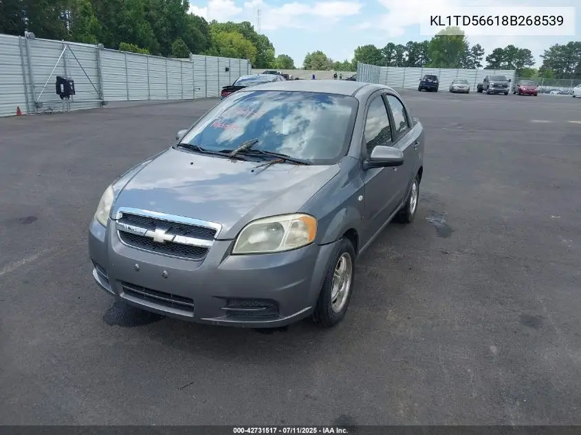 2008 Chevrolet Aveo Ls VIN: KL1TD56618B268539 Lot: 42731517