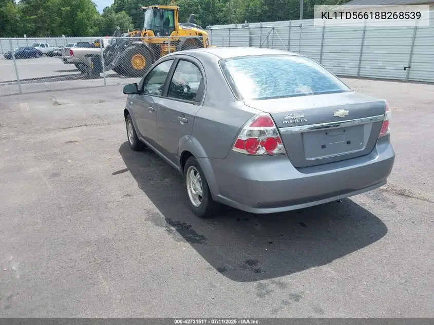 2008 Chevrolet Aveo Ls VIN: KL1TD56618B268539 Lot: 42731517