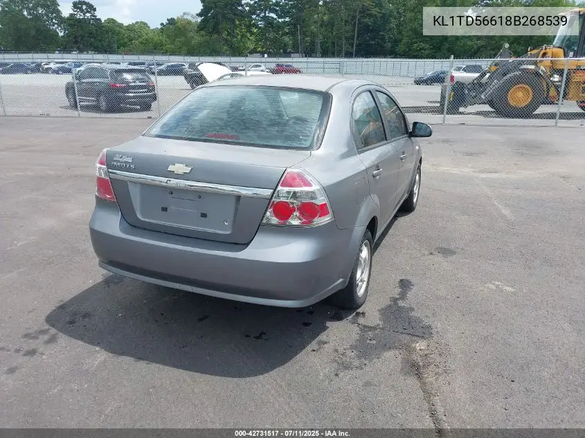 2008 Chevrolet Aveo Ls VIN: KL1TD56618B268539 Lot: 42731517