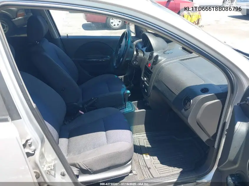 2008 Chevrolet Aveo 5 Ls VIN: KL1TD66618B086796 Lot: 42755287
