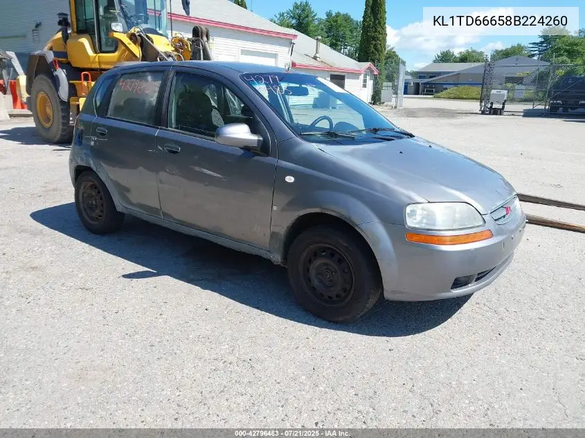 2008 Chevrolet Aveo 5 Special Value VIN: KL1TD66658B224260 Lot: 42796483