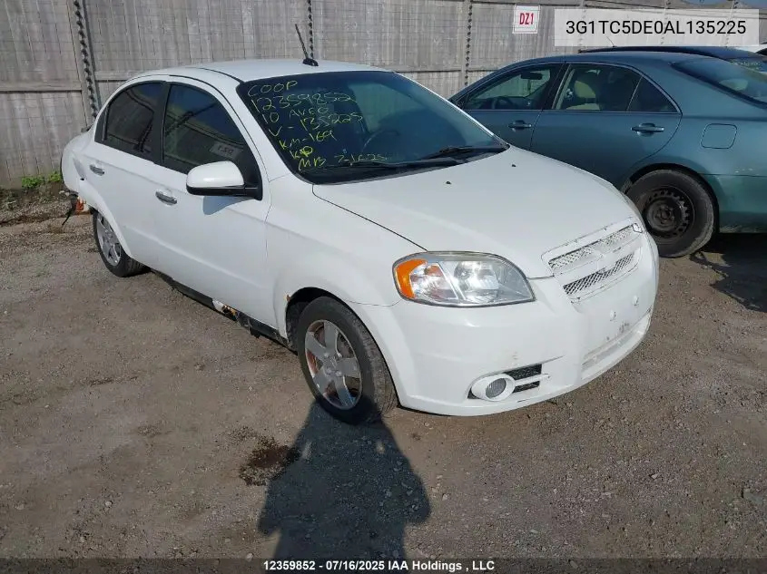 2010 Chevrolet Aveo Lt VIN: 3G1TC5DE0AL135225 Lot: 12359852