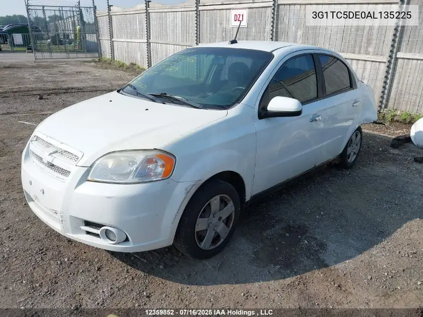 2010 Chevrolet Aveo Lt VIN: 3G1TC5DE0AL135225 Lot: 12359852
