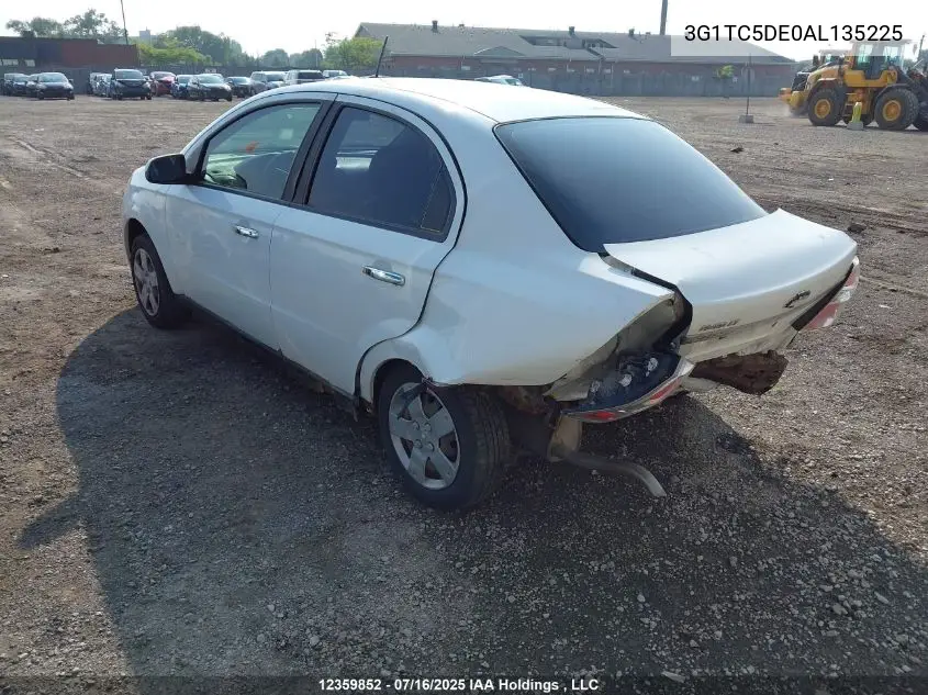 2010 Chevrolet Aveo Lt VIN: 3G1TC5DE0AL135225 Lot: 12359852