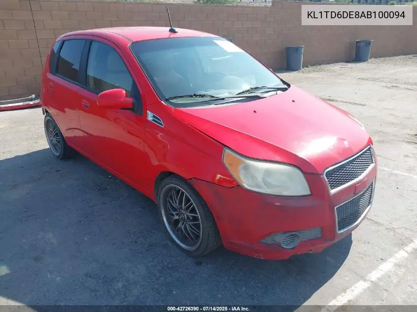 2010 Chevrolet Aveo Ls VIN: KL1TD6DE8AB100094 Lot: 42726390