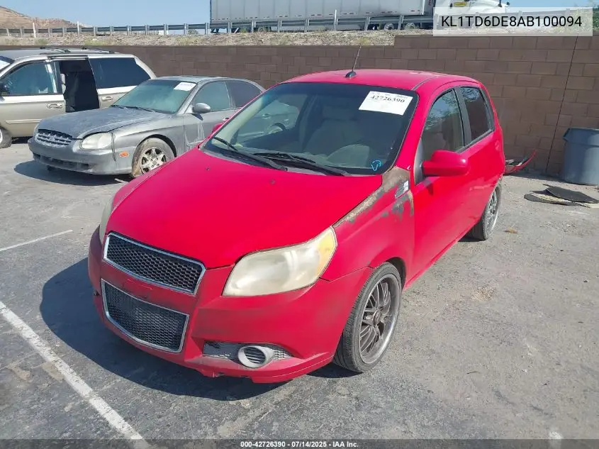 2010 Chevrolet Aveo Ls VIN: KL1TD6DE8AB100094 Lot: 42726390