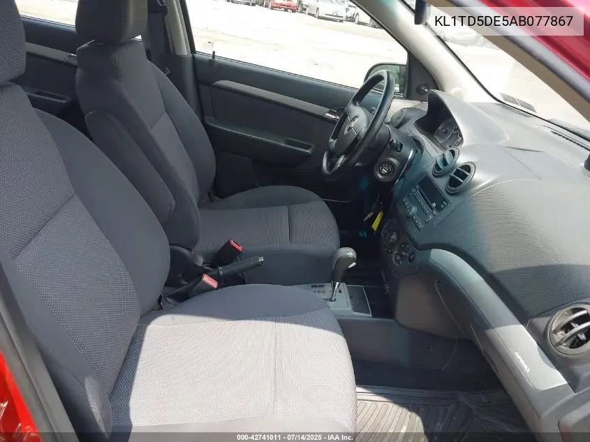 2010 Chevrolet Aveo Lt VIN: KL1TD5DE5AB077867 Lot: 42741011