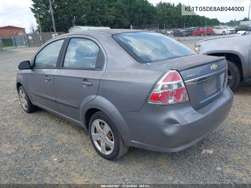 2010 Chevrolet Aveo Lt VIN: KL1TG5DE8AB044000 Lot: 42821987