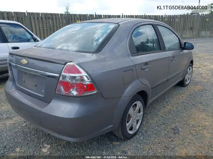 2010 Chevrolet Aveo Lt VIN: KL1TG5DE8AB044000 Lot: 42821987