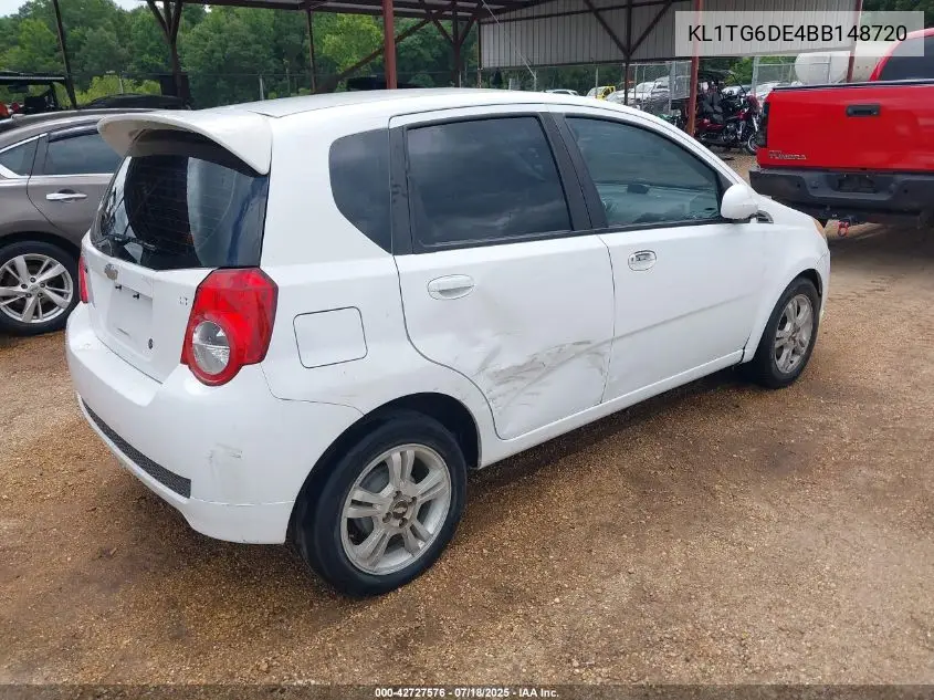 2011 Chevrolet Aveo 2Lt VIN: KL1TG6DE4BB148720 Lot: 42727576