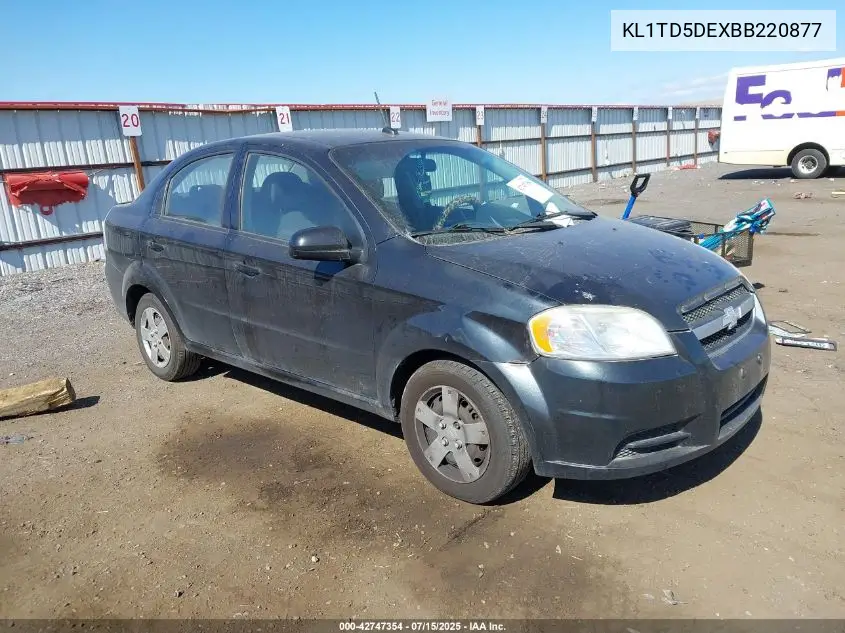 2011 Chevrolet Aveo 1Lt VIN: KL1TD5DEXBB220877 Lot: 42747354