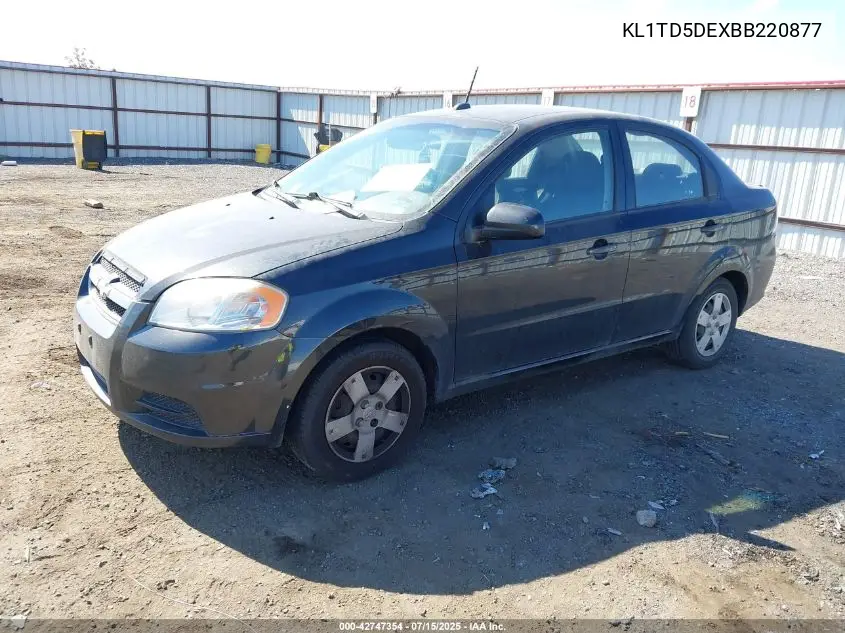 2011 Chevrolet Aveo 1Lt VIN: KL1TD5DEXBB220877 Lot: 42747354