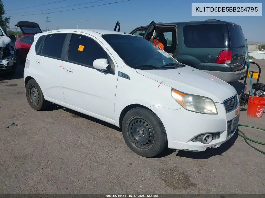 2011 Chevrolet Aveo 1Lt VIN: KL1TD6DE5BB254795 Lot: 42756116