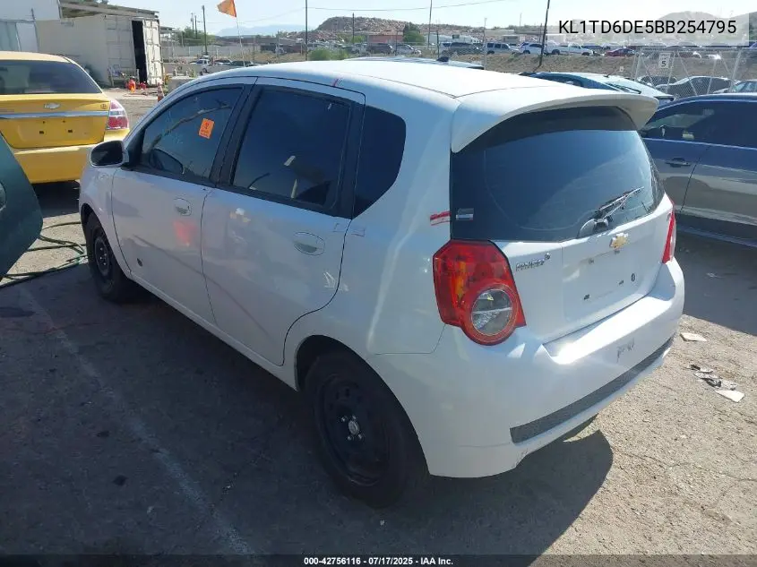 2011 Chevrolet Aveo 1Lt VIN: KL1TD6DE5BB254795 Lot: 42756116