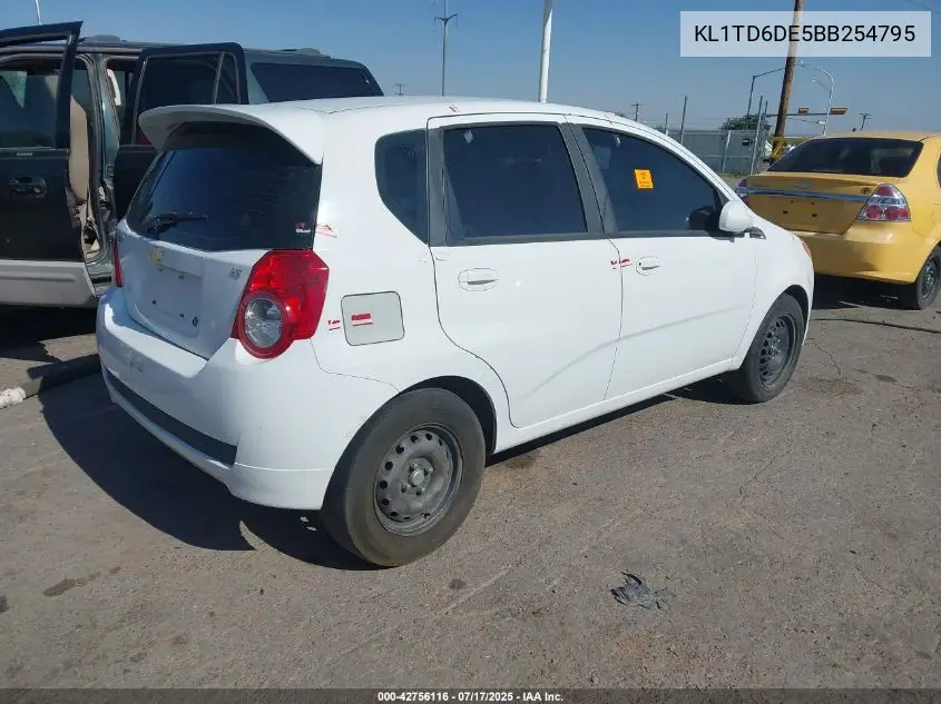 2011 Chevrolet Aveo 1Lt VIN: KL1TD6DE5BB254795 Lot: 42756116
