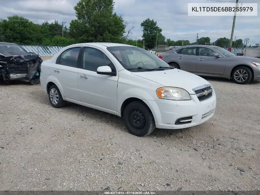 2011 Chevrolet Aveo 1Lt VIN: KL1TD5DE6BB255979 Lot: 42771013