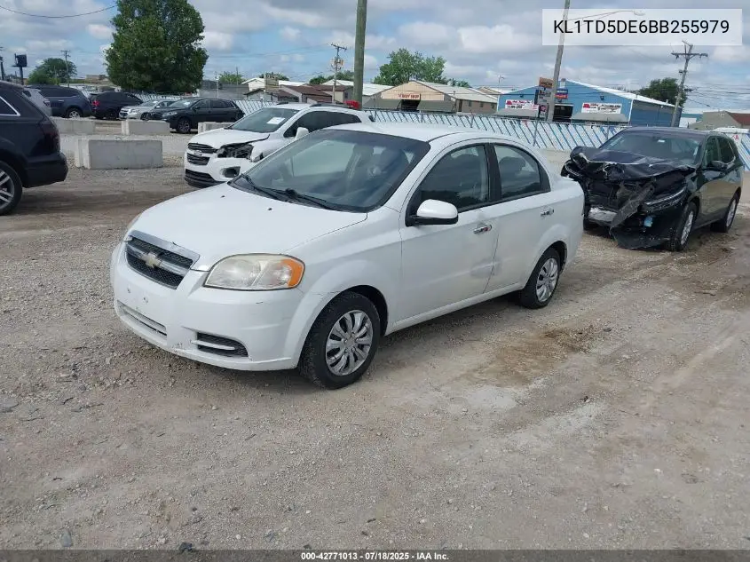 2011 Chevrolet Aveo 1Lt VIN: KL1TD5DE6BB255979 Lot: 42771013