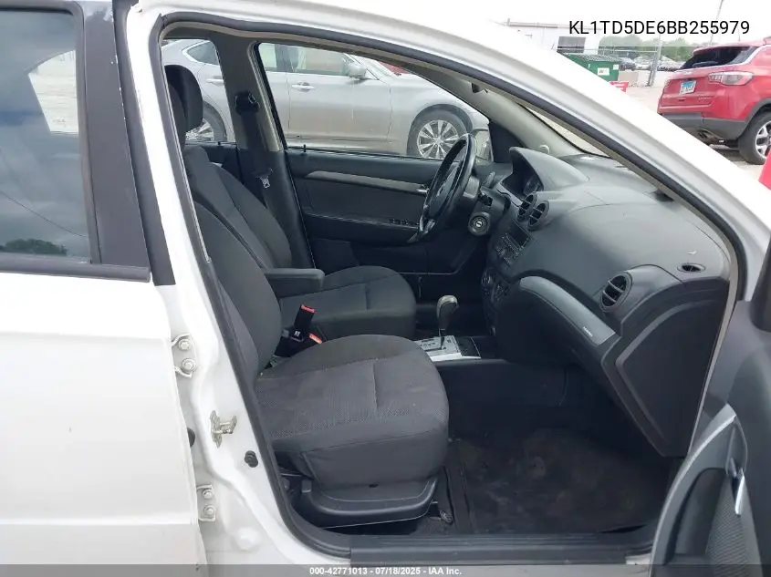 2011 Chevrolet Aveo 1Lt VIN: KL1TD5DE6BB255979 Lot: 42771013