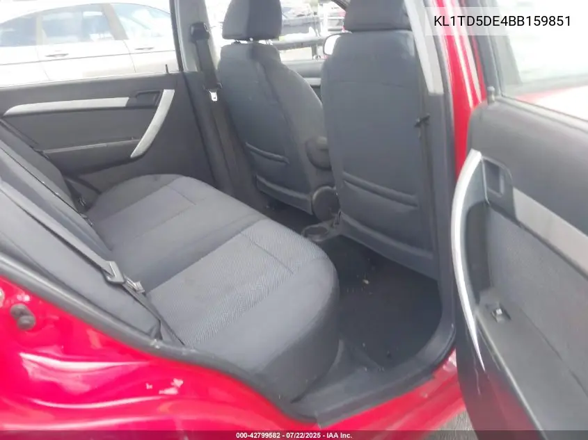 2011 Chevrolet Aveo 1Lt VIN: KL1TD5DE4BB159851 Lot: 42799582