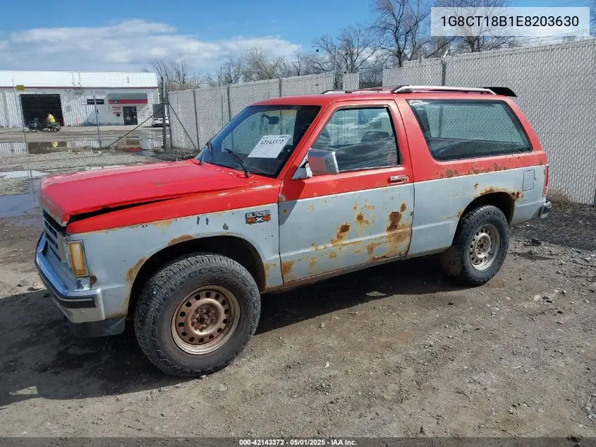 1984 Chevrolet Blazer S10 VIN: 1G8CT18B1E8203630 Lot: 42143372