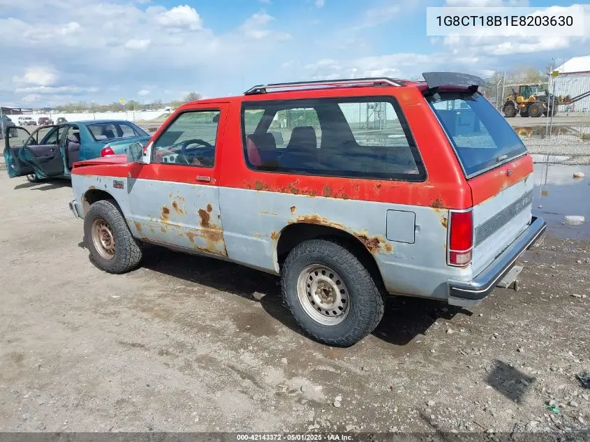 1984 Chevrolet Blazer S10 VIN: 1G8CT18B1E8203630 Lot: 42143372