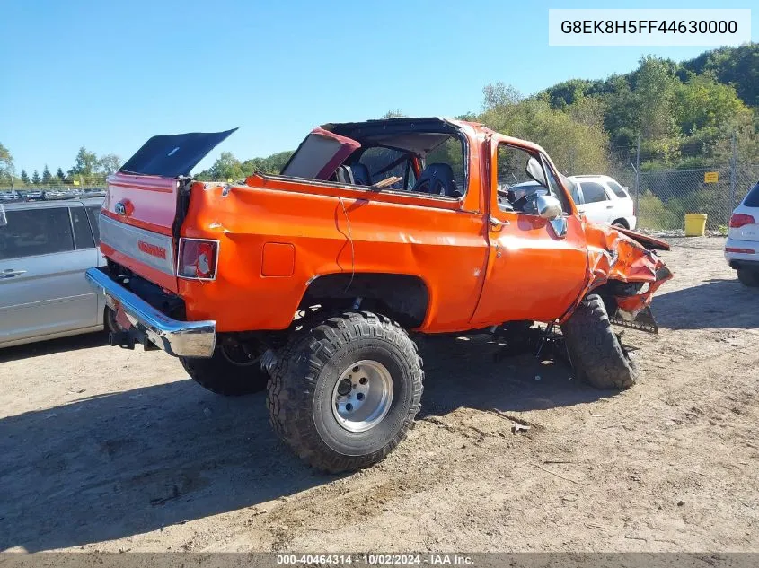 1985 Chevrolet Blazer K10 VIN: G8EK8H5FF44630000 Lot: 40464314