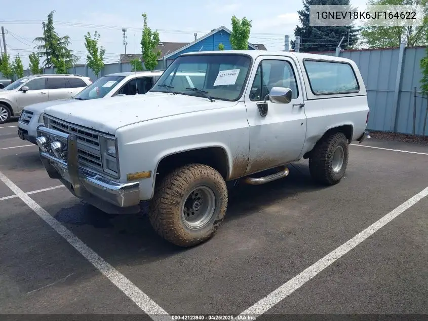 1988 Chevrolet Blazer V10 VIN: 1GNEV18K6JF164622 Lot: 42123940