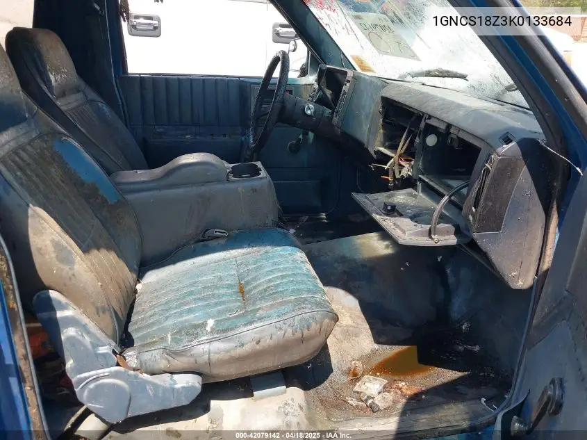 1989 Chevrolet Blazer S10 VIN: 1GNCS18Z3K0133684 Lot: 42079142