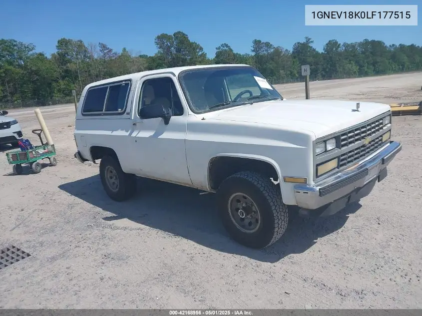1990 Chevrolet Blazer V10 VIN: 1GNEV18K0LF177515 Lot: 42168956