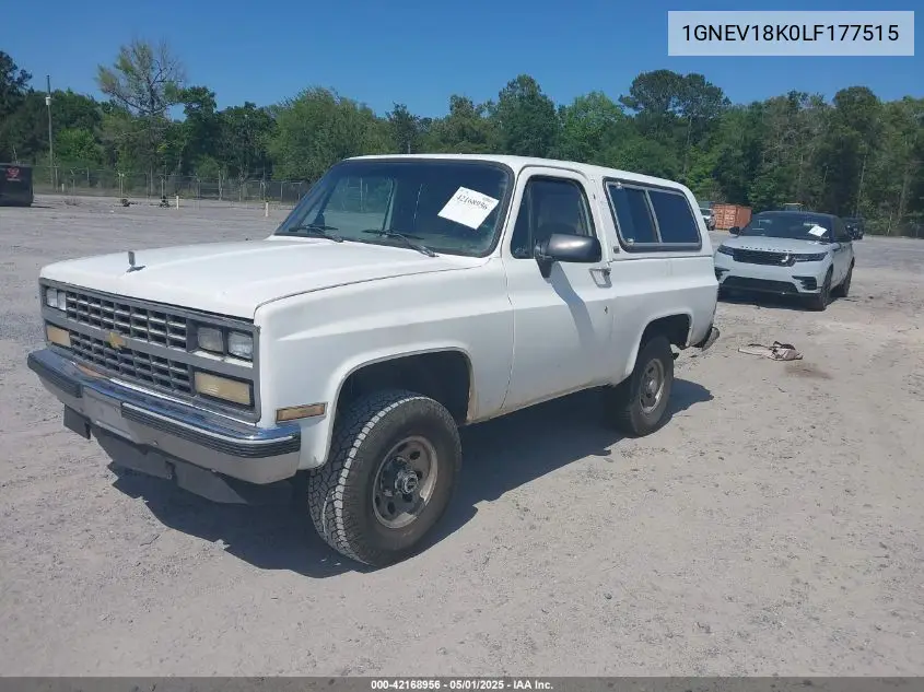 1990 Chevrolet Blazer V10 VIN: 1GNEV18K0LF177515 Lot: 42168956