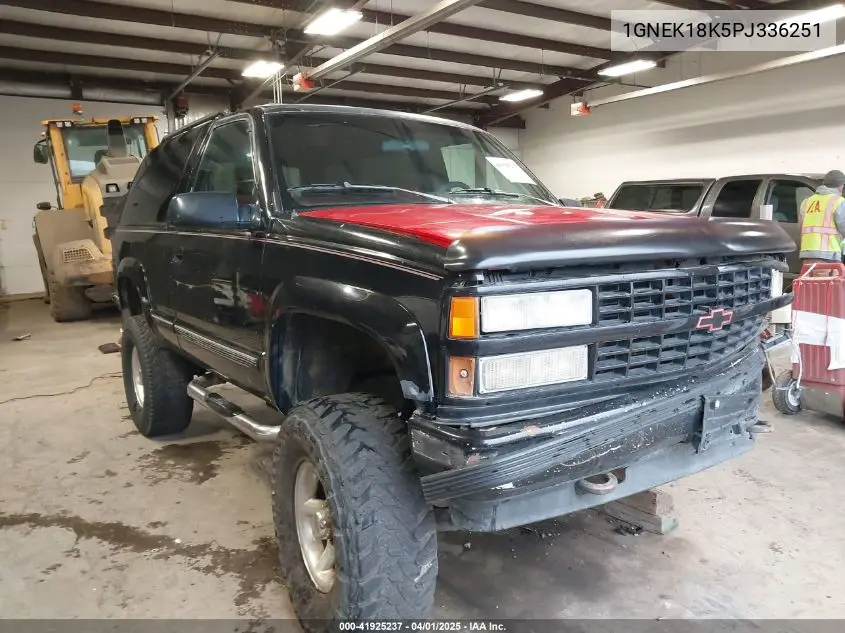 1993 Chevrolet Blazer K1500 VIN: 1GNEK18K5PJ336251 Lot: 41925237