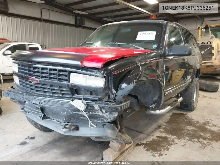 1993 Chevrolet Blazer K1500 VIN: 1GNEK18K5PJ336251 Lot: 41925237