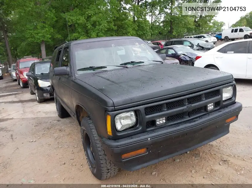 1993 Chevrolet Blazer S10 VIN: 1GNCS13W4P2104753 Lot: 42101616
