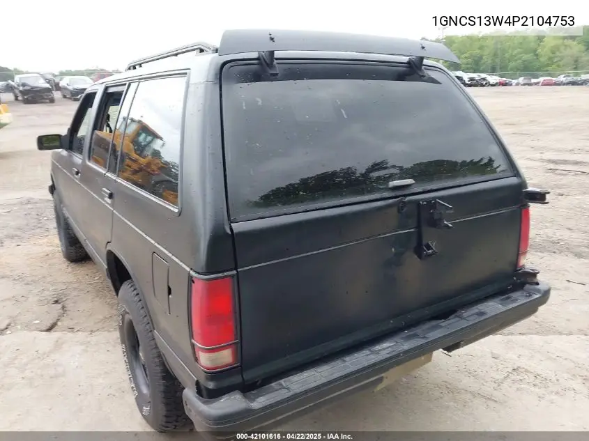 1993 Chevrolet Blazer S10 VIN: 1GNCS13W4P2104753 Lot: 42101616