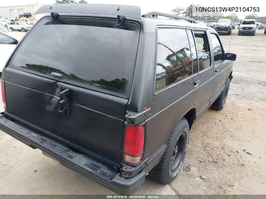 1993 Chevrolet Blazer S10 VIN: 1GNCS13W4P2104753 Lot: 42101616