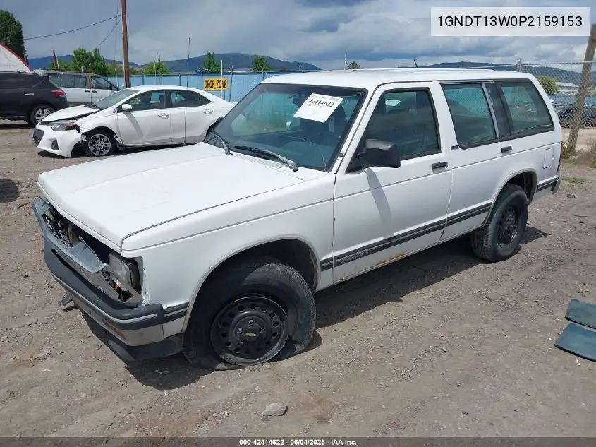 1993 Chevrolet Blazer S10 VIN: 1GNDT13W0P2159153 Lot: 42414622