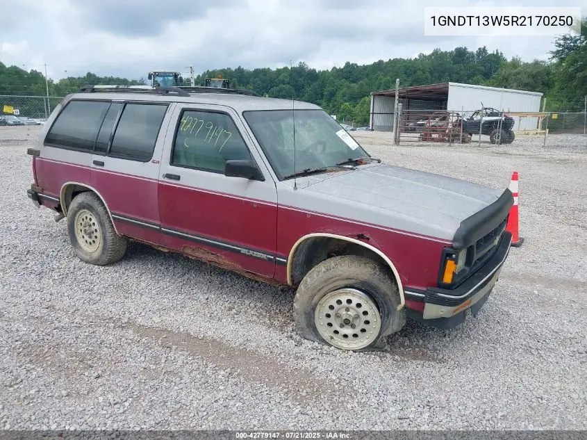 1994 Chevrolet Blazer S10 VIN: 1GNDT13W5R2170250 Lot: 42779147
